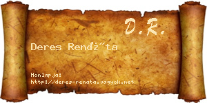 Deres Renáta névjegykártya