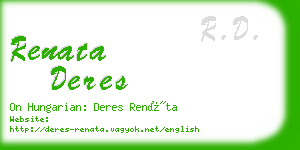 renata deres business card